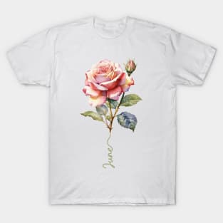 Rose - Birth Month flower for June T-Shirt